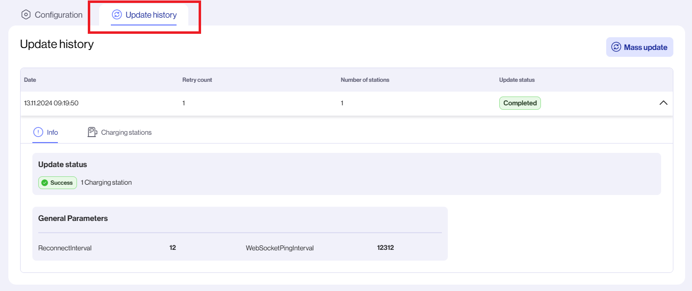 How to mass update OCPP parameters