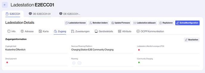 Ladestation mit aktiviertem Community Charging